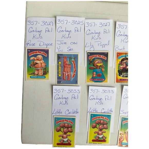 Lot of 10 Vintage Garbage Pail Kids Trading Cards Stickers 1980s Topps Mixed - Picture 2 of 16